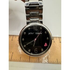 Betsey Johnson Black And Silver Women Watch - Works